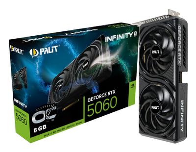 Kartë grafike Palit RTX 5060 Infinity 2 OC, 8GB GDDR7, HDMI 3xDP