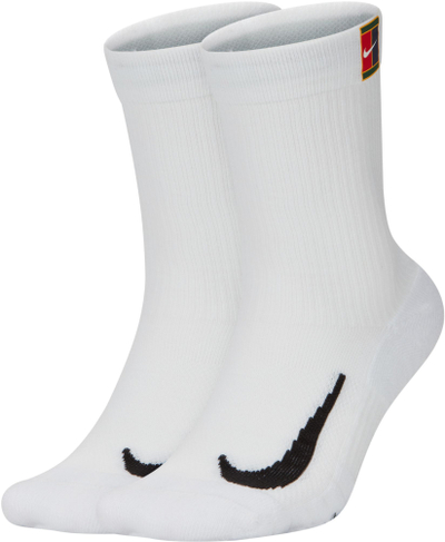 Çorape tenisi Nike Court Multiplier Cushioned, 2 palë, të bardha
