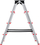 Shkallë DIY me shkallëza, 94.5cm, 150kg, argjendtë