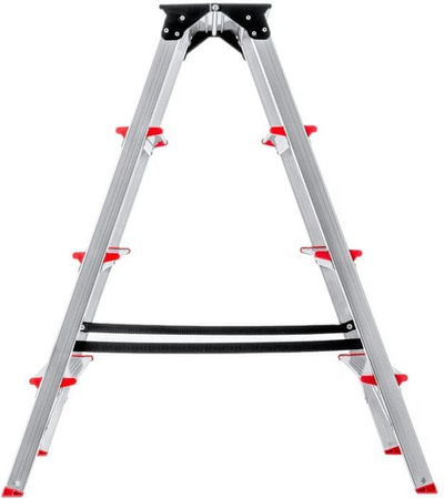 Shkallë DIY me shkallëza, 94.5cm, 150kg, argjendtë