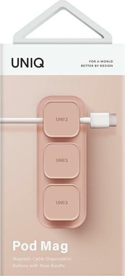 Organizues kabllosh Uniq Pod Mag, me bazë magnetike, rozë blush