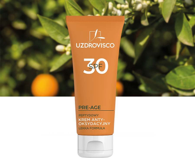 Krem fytyre Uzdrovisco Pre-Age, SPF 30, 50 ml, portokall
