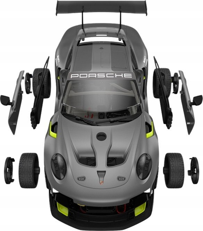 Makinë lodër me telekomandë Rastar Porsche 911 GT2 1:18, 68 pjesë, gri