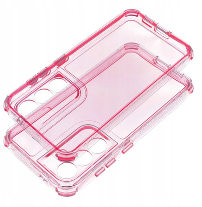 Mbulesë telefoni Matrix Clear Case për Samsung A36 5G, transparent, kornizë pluhurta rozë