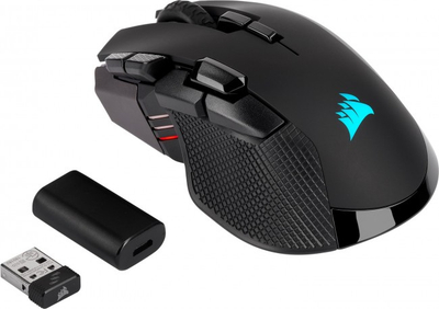 Maus gaming Corsair IRONCLAW RGB Wireless, pa kabllo, ngjyrë e zezë
