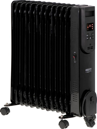 Radjator me vaj Camry CR 7810, 2500W, 13 elementë, me telekomandë, i zi