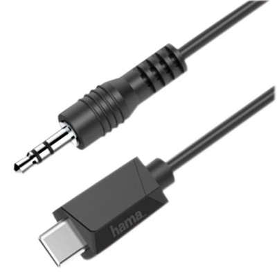 Kabllo audio Hama, USB-C- 3,5 mm, stereo, 0,75 m