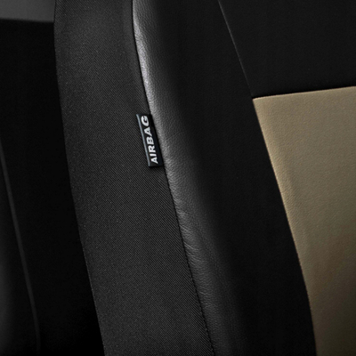 Mbulesa sediljesh makine X-Line Standard, set universal, kompatibile me airbag, e zezë me bezhë