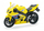 Lodër motor Daffi Suzuki GSX R600, model për koleksion 1:18, metal edhe plastik, i verdhë