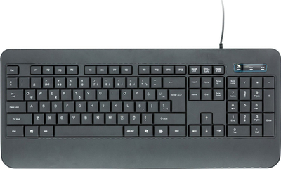 Tastierë Platinet K110 PMK110B, me kabllo, profil i ulët, e zezë