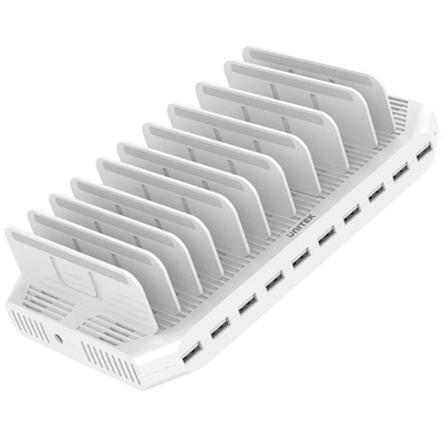 Stacion karikimi Unitek Y-2172, 10 porta USB-A, 2.4A, gri