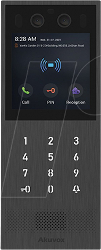 Videointerfon Akuvox X912S, ekran me prekje, tastierë numerike, i zi