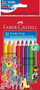 Set lapsash me ngjyra FABER-CASTELL Triangular Jumbo Grip, 10 copë, që treten në ujë, shumëngjyrësh