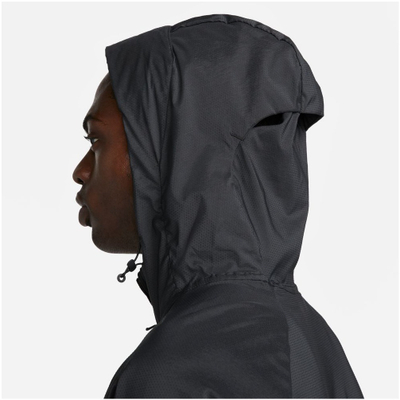 Јакна за трчање Nike Windrunner Repel, со капуљача, водоотпорна, црна