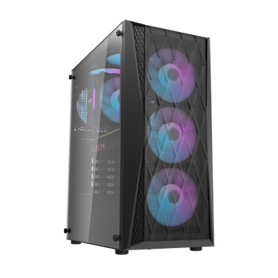 [OUTLET] Kasë kompjuteri Darkflash DK352 Plus, e zezë 