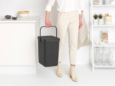 Kosh plehrash Brabantia Sort&amp;Go, 25L, për ndarje, gri