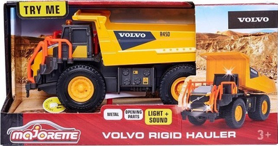 Lodër kamion Majorette Volvo R45D Grand Dump Truck, 20cm, 1:45, e verdhë