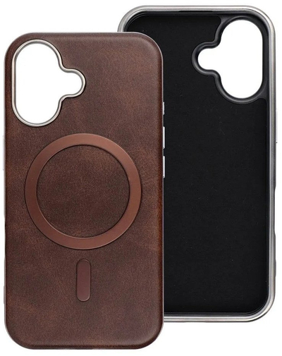 Mbulesë telefoni OEM GENTLEMAN MAG COVER për iPhone 11, rrin në rregull me MagSafe, ngjyrë kafe
