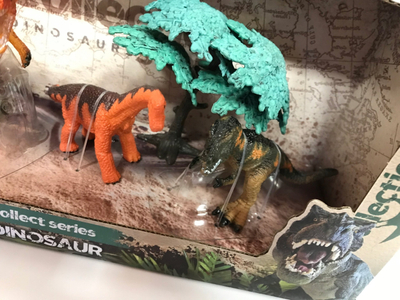 Set lodrash dinosaurësh, figura dinosauri, shumëngjyrësh