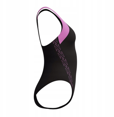 Kостим за капење Speedo HyberBoom Splice Racerback, за жени, црн со розова