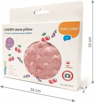 Jastëk termik me bërthama qershie Cherry, modeli Cherry Pink, rozë