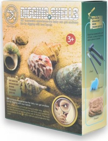 Set lodër gërmimi Mz Import Shells 129-28, edukativ për kalamaj, shumëngjyrësh