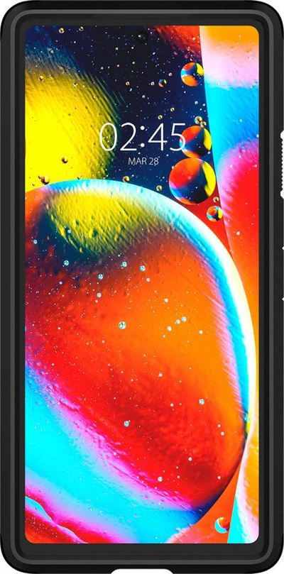 Mbulesë telefoni Spigen Tough Armor për Google Pixel 6A, rezistente ndaj goditjeve, me këmbë mbajtëse, e zezë
