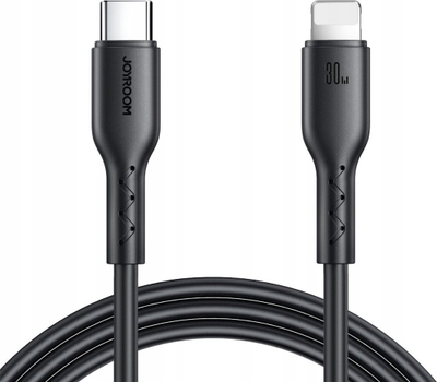 Kabllo karikimi Joyroom Flash-Charge Series SA26-CL3, USB-C në Lightning, 30W, 1m, e zezë