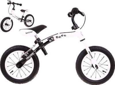 Biçikletë ekuilibri SporTrike Boomerang, 12", frenë V-brake, e bardhë