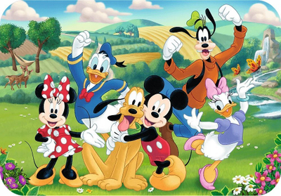 Puzzle druri Trefl Wood Craft Mickey and Friends, 24 pjesë, për fëmijë