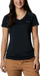 Bluzë sportive Columbia Zero Rules për goca, v-neck, madhësia S, e zezë