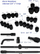 Set çelësash goditës JCB 68262 5MPB, 3/4" dhe 1", 26 copë, i zi