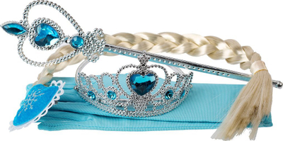 Set princeshe për goca Norimpex 6749, doreza dhe tiarë, shkop magjik, blu e çelët