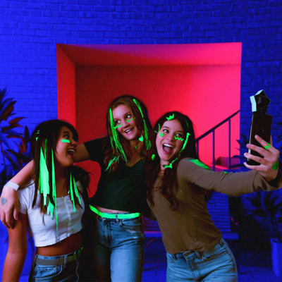 Set kreativ Lets Glow Studio, klips LED për telefon, materiale reflektuese, shumëngjyrësh