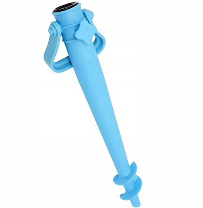 Bazë çadre ProBeach Screw In, plastike 37 cm, rregullim diametri 2–3 cm, blu