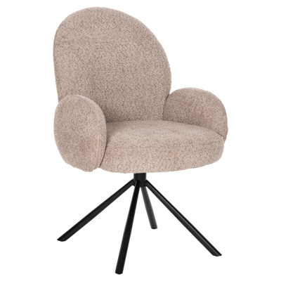 Kolltuk rrotullues Winon 65x67x92Hcm (HM9778.03), bezhë/ zezë