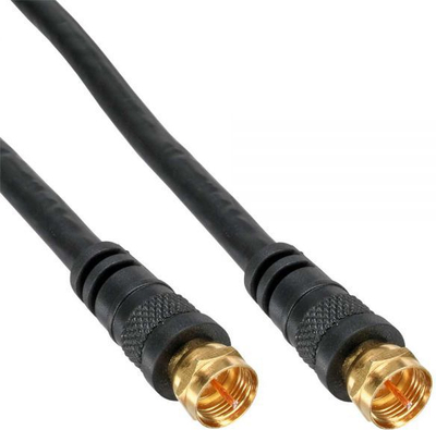 Kabllo antene InLine 69301P, 1m, F femër në F femër, e zezë