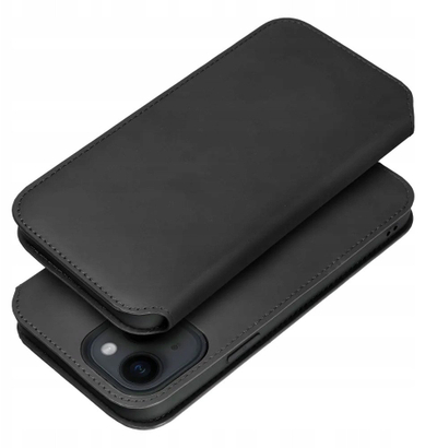 Футрола-книга Dual Pocket за Samsung S25 Plus, со џебови за картички, црна