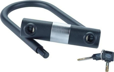 Брава за велосипед Yale U-Lock Essential Security, со клуч, калено челик, црна
