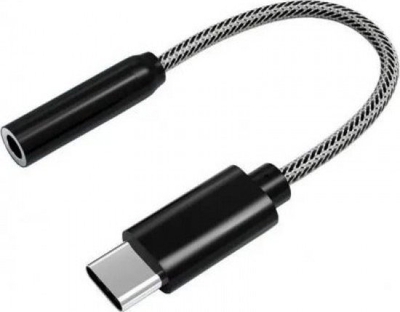 Adapter audio Mocco USB C në AUX 3.5mm, për telefona, i bardhë