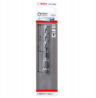 Gërshërë metalpunuese Bosch HSS Hex Shank, 5mm, 1 copë