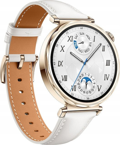 Ora inteligjente HUAWEI Watch GT 5, 41 mm, gold, me rrip lëkure të bardhë