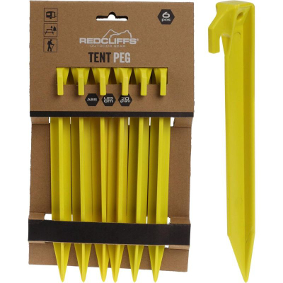 Kunja çadre Redcliffs plastike 23 cm, set me 6 copë, të verdha