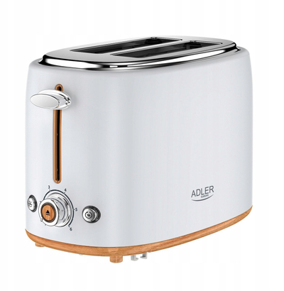Toaster Adler AD 3225 me raft për bulkë, i bardhë