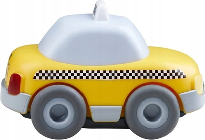 Makine lodër HABA Kullerbu Taxi Push and Go, për kalamaj 2+, e verdhë