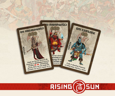 Lojë tavoline Rising Sun, strategji, mitologji japoneze, shumëngjyrëshe