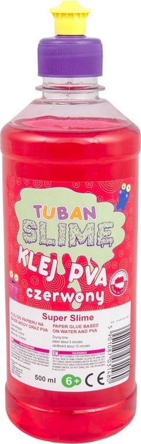 Ngjitës letre TUBAN PVA, 500 ml, për slime, i kuq