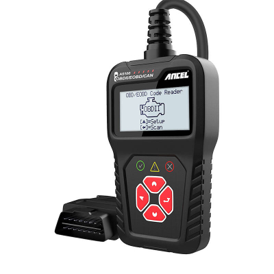 Skaner diagnostikues OBD2 Ancel AS100, lexim dhe fshirje gabimesh, ekran LCD, i zi
