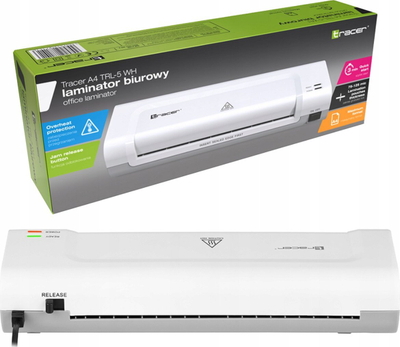 Laminator Tracer TRL-5, A4, laminim me nxehtësi, i bardhë