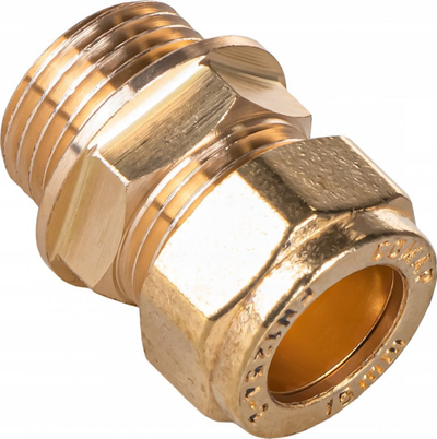 Fiting kompresiv për tub bakri Comap JEVCO, 18 mm, filetë mashkullore 3/4", bronz